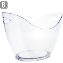 Cubitera Alaska 8 litros transparente con asas