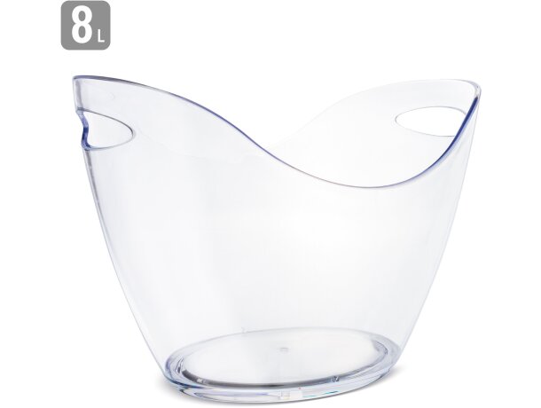 Cubitera 8 litros Alaska transparente con asas para hostelería detalle 1
