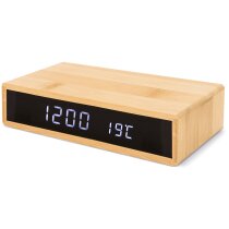 Reloj despertador con cargador inalambrico y temperatura