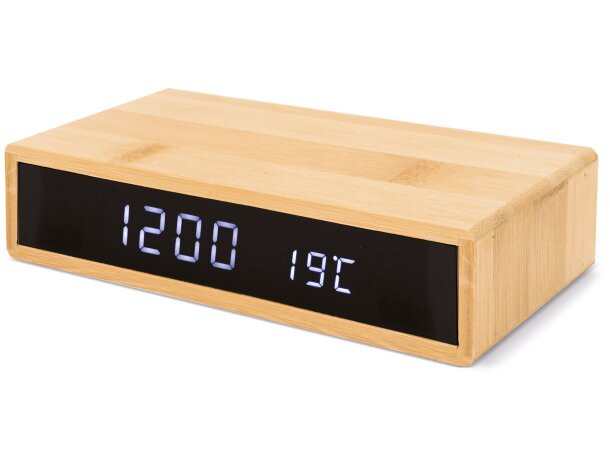 Reloj despertador con cargador inalambrico y temperatura detalle 1