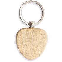 Llavero de madera para personalizar forma de corazón Round