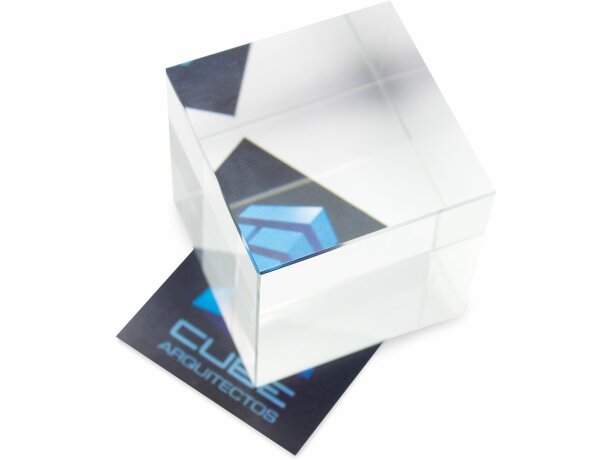 Pisa papeles de cristal cubo personalizado