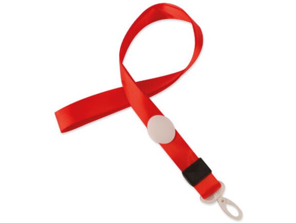 Lanyard con cierre ajustable rojo