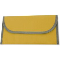 Portadocumentos de viaje con ribete personalizado amarillo Portadocumentos de viaje con ribete personalizado amarillo
