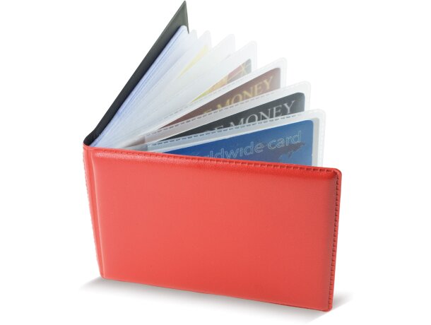 Tarjetero polipiel para 40 tarjetas con bolsillos flotantes