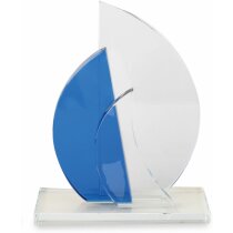 Trofeo de cristal con peana personalizado Trofeo de cristal con peana personalizado