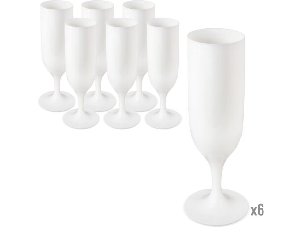 Set 6 copas reutilizables Ice 125ml en polipropileno detalle 1