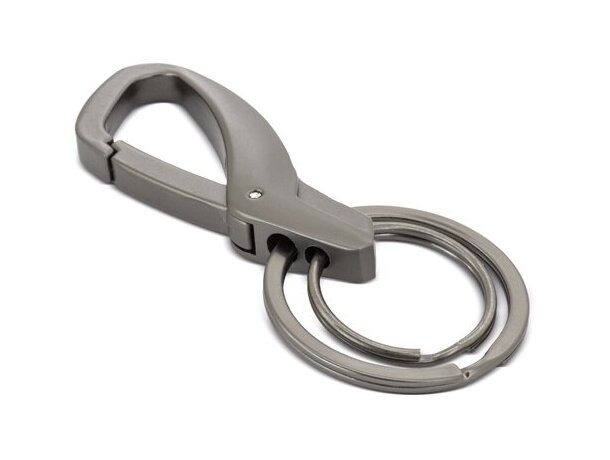 Llavero mosquetón Adaman en metal con grabación personalizable Negro detalle 4