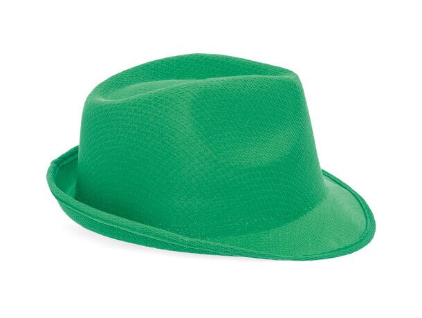 Sombrero con ala irregular verde