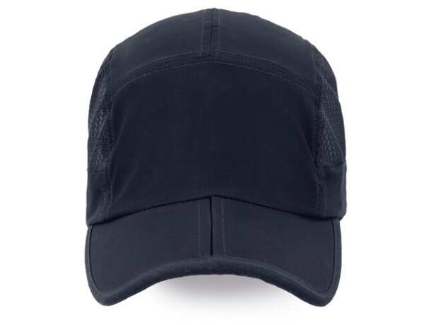 Gorra plegable Harris de poliéster técnico transpirable Azul marino detalle 4
