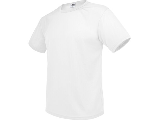 Camiseta Runner adulto poliéster técnico transpirable Azul claro detalle 2