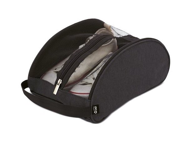 Zapatillero ventilado Zasar en RPET reciclado Negro detalle 6