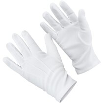 Guantes Gala de poliéster blanco personalizables
