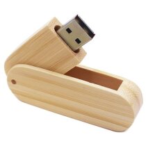 Pendrive grabado Scone bambú natural memoria USB