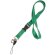 Lanyard doble de poliéster verde