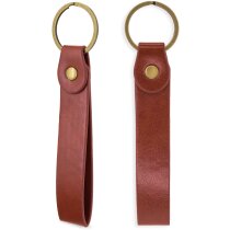 Llaveros de cuero para empresas con remache de metal polipiel