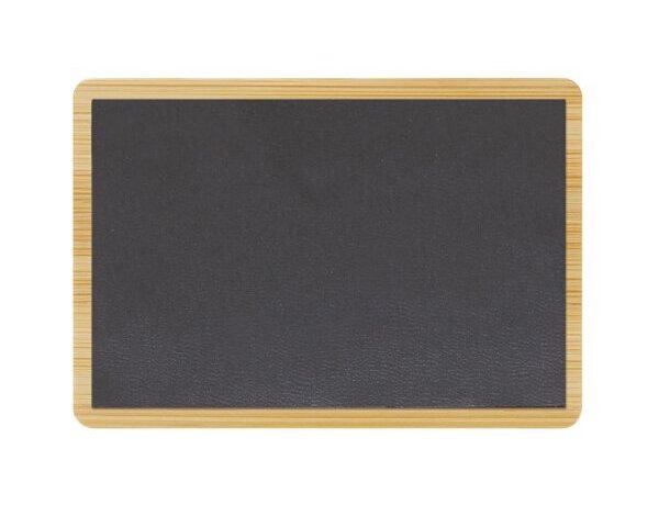 Imán rectangular de bambú Kudir con base imantada adhesiva detalle 1