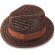 Sombrero de paja de colores chocolate