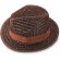 Sombrero de paja ala corta personalizado marron