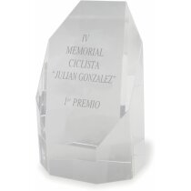 Cristal con forma de prisma para grabar personalizado