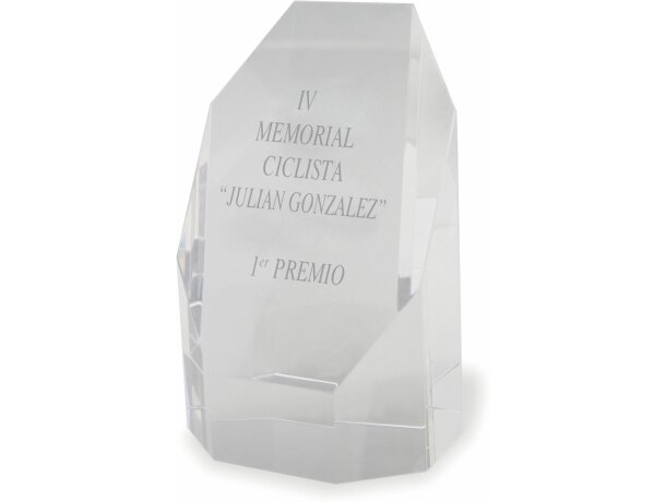 Cristal con forma de prisma para grabar personalizado