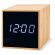 Reloj despertador bambu con alarma y temperatura