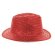 Sombrero de paja de colores rojo