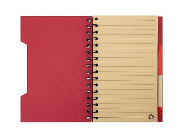 Cuaderno A5 anillas cartón reciclado y RPET Green Life con bolígrafo Lila detalle 5