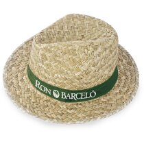 Sombrero paja capo verdoso personalizado
