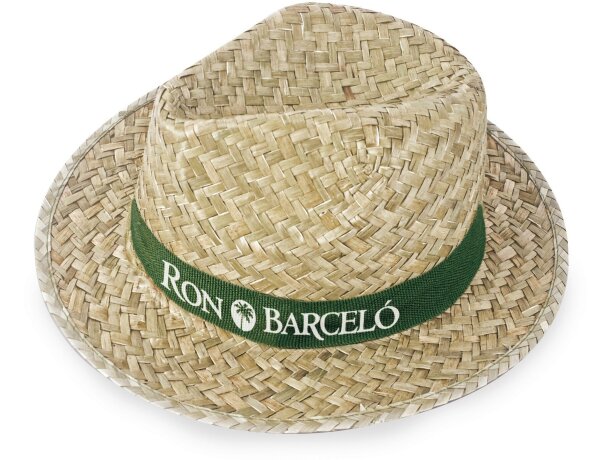 Sombrero paja capo verdoso personalizado