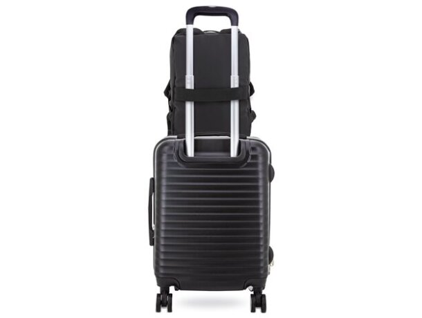 Mochila portaordenador soft-touch Davis PU resistente al agua Negro detalle 9