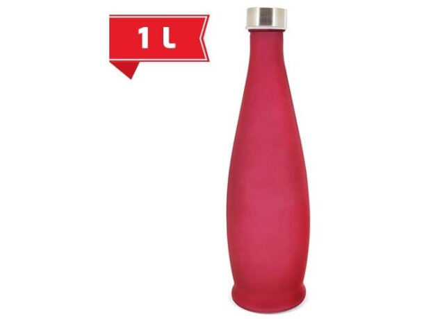 Botella de cristal aqua sana 1 l turquesa