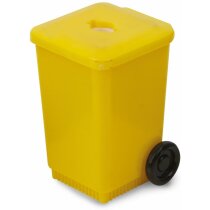 Sacapuntas contenedor personalizado amarillo