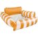 Colchoneta hinchable Acuatik de PVC y malla para piscina Blanco/naranja