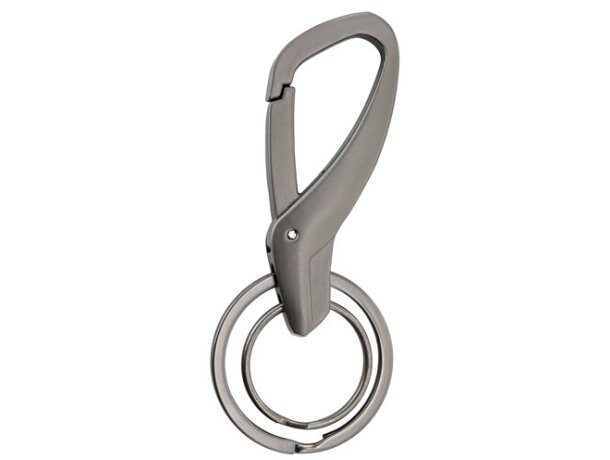 Llavero mosquetón Adaman en metal con grabación personalizable Negro detalle 7