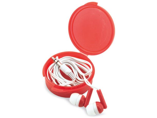 Auriculares con caja Miler rojo