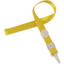 Lanyard personalizado con cierre ajustable amarillo