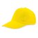 Gorra de 5 paneles en algodón grueso amarilla