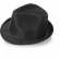 Sombrero con ala irregular personalizado negro