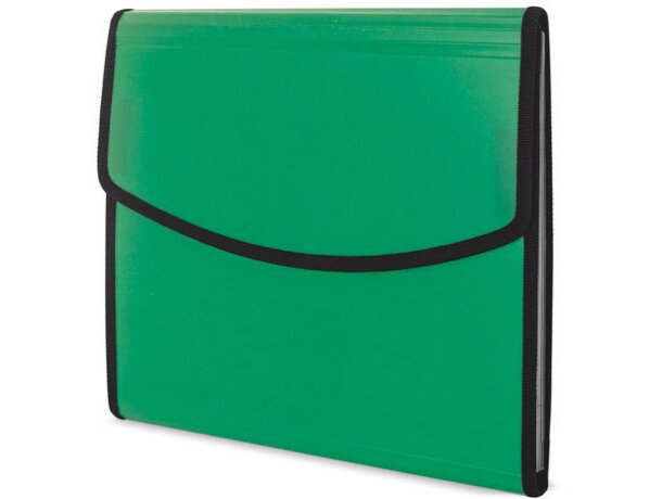 Carpeta con archivador y cierre de velcro verde
