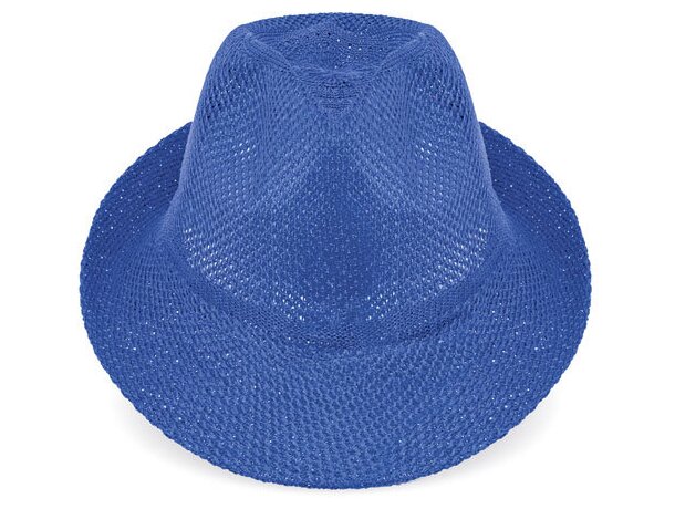 Sombrero de ala ancha en poliester azul royal