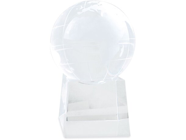 Cristal con bola del mundo para granar personalizada