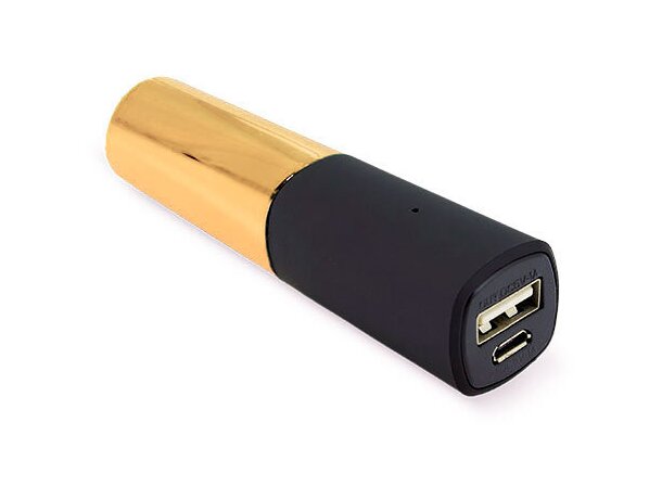 Power bank forma lipstick oro