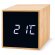 Reloj despertador bambu con alarma y temperatura