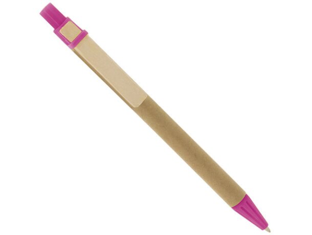 Boligrafo carton reclicado pino fucsia