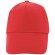 Gorra 100% algodón velcro Navia rojo