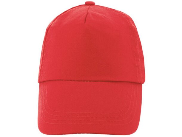 Gorra 100% algodón velcro Navia rojo