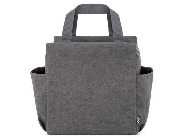 Bolsa nevera Yaky con interior aislante y bolsillos laterales Gris detalle 11