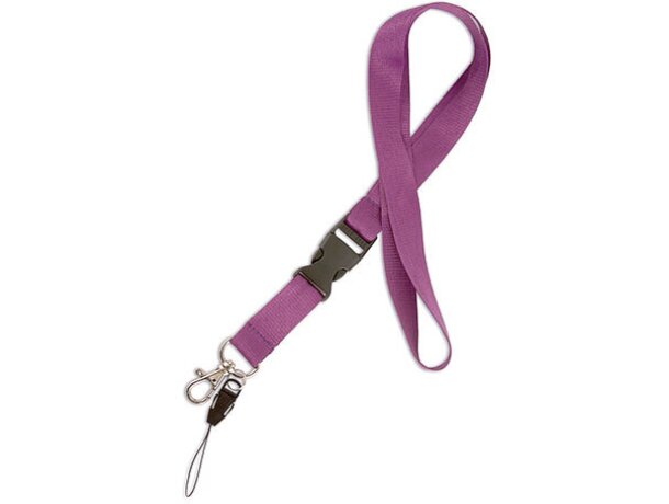 Lanyard doble de poliéster lila