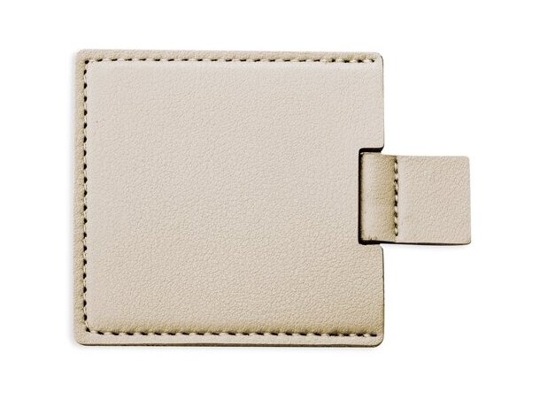 Espejo compacto Lilyan con funda en PU mate personalizable Oro detalle 6